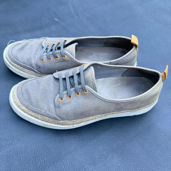 Vionic Women's 8 Canvas Jovie Gray Orange Casual Lace Boat Shoes - Picture 2 of 5